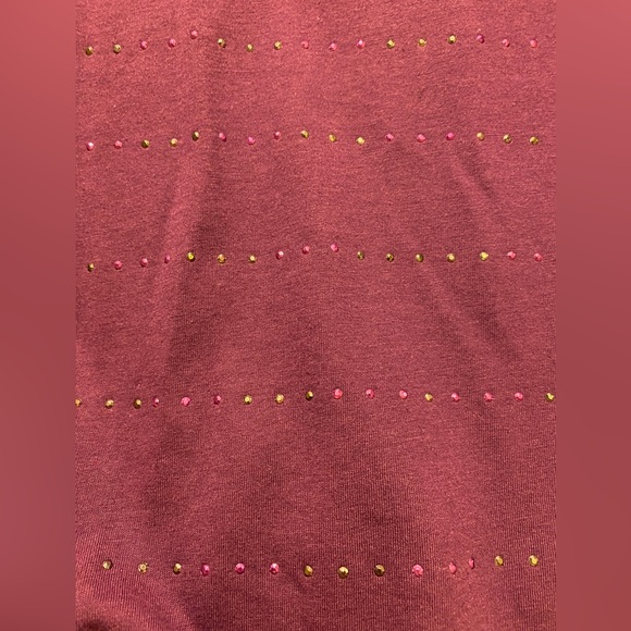 Lane Bryant, relaxed fit, purple top with small sequin-like embellishments. - Picture 2 of 5